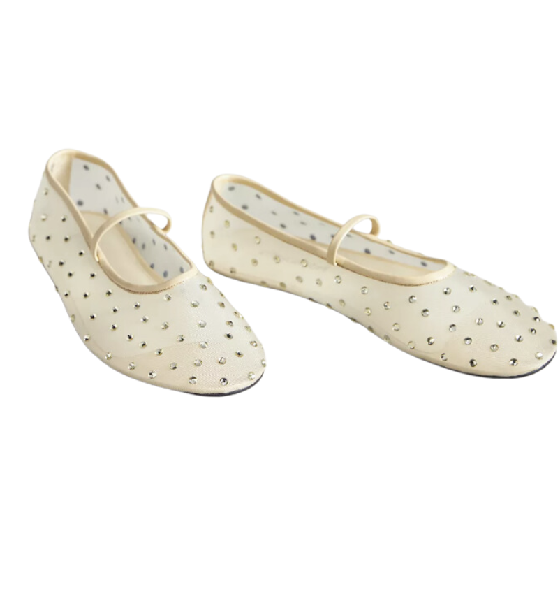 Swan Lake Gem Mesh Flats